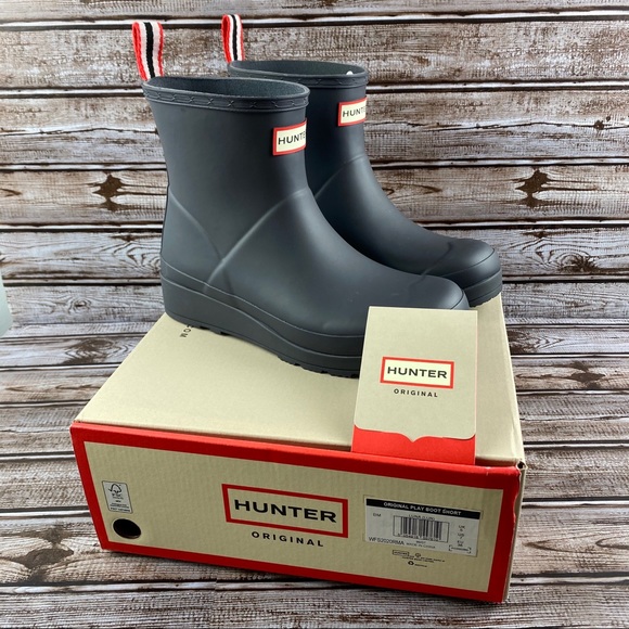 Hunter Shoes - Hunter Original Short Play Rain Boot Luna/Gray sz7